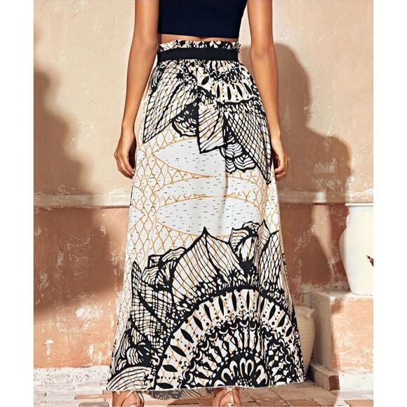 Tribal Print Split Skirt - Picture 3 of 7